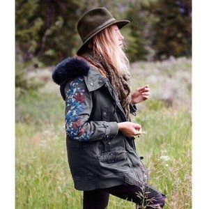 Free People Follow Me Close Embroidered Jacket